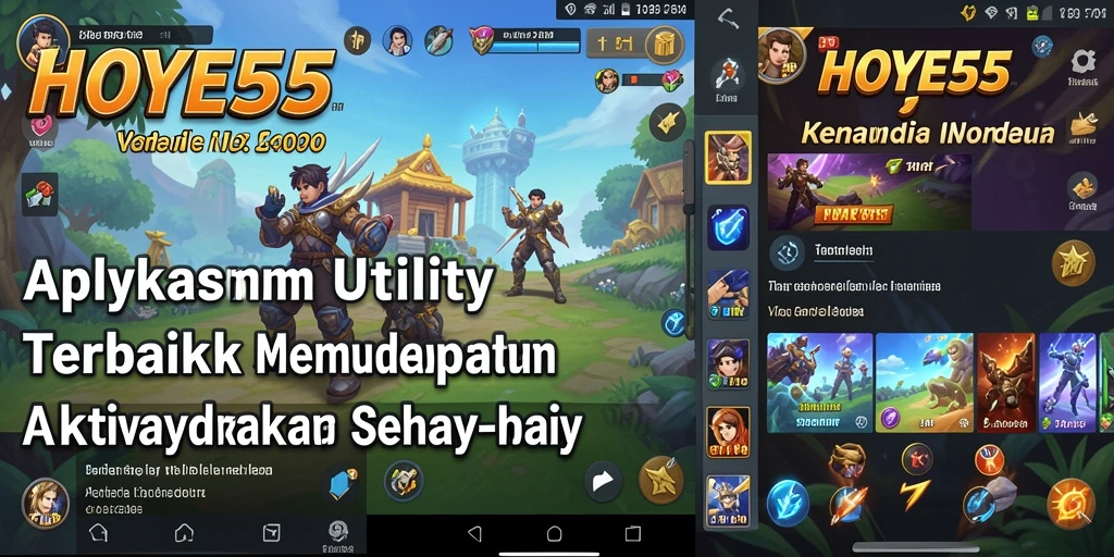 Tampilan antarmuka HOYE55 yang user-friendly dan menarik.