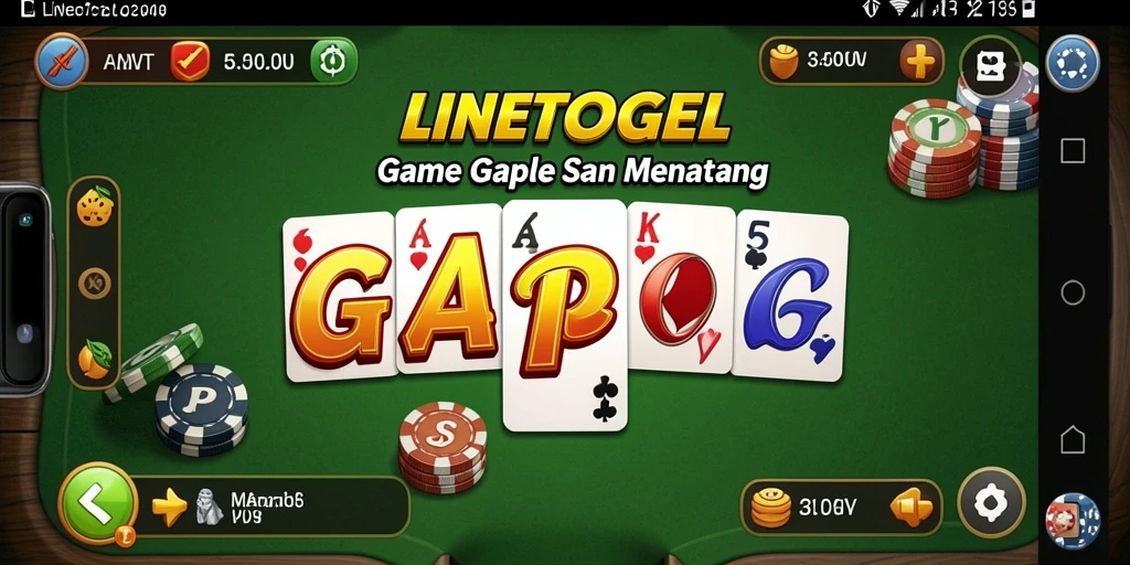 Tampilan menarik dari gameplay Gaple di LINETOGEL.