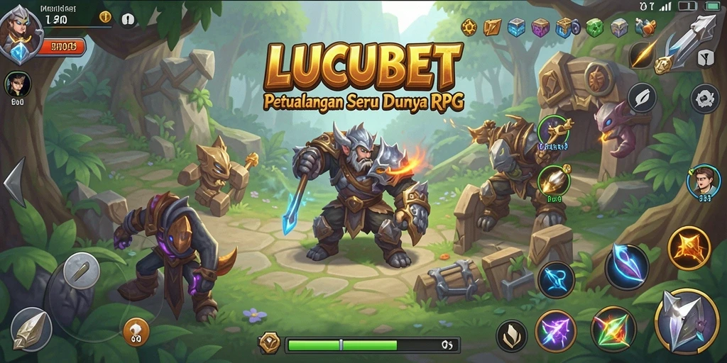 Tampilan gameplay RPG LUCUBET yang mendebarkan dan penuh petualangan.